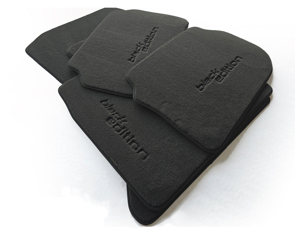 Velours Auto Fussmatten für BMW 5 F10 F11 nach-Lift 2013-2017 Black Edition